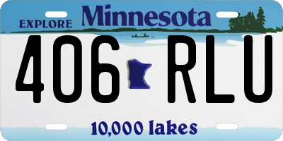 MN license plate 406RLU