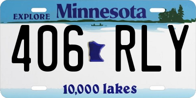 MN license plate 406RLY