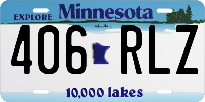 MN license plate 406RLZ