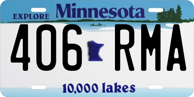 MN license plate 406RMA