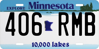 MN license plate 406RMB