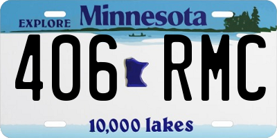 MN license plate 406RMC