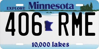 MN license plate 406RME