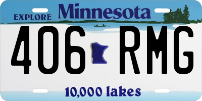 MN license plate 406RMG