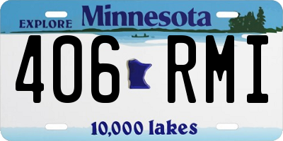 MN license plate 406RMI
