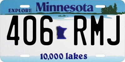 MN license plate 406RMJ