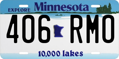 MN license plate 406RMO