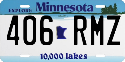 MN license plate 406RMZ