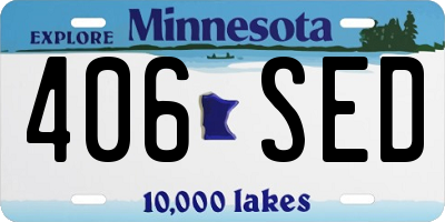 MN license plate 406SED