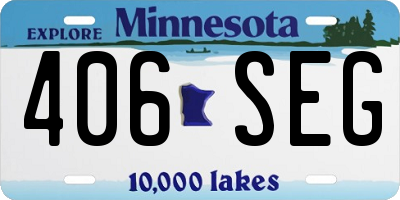 MN license plate 406SEG