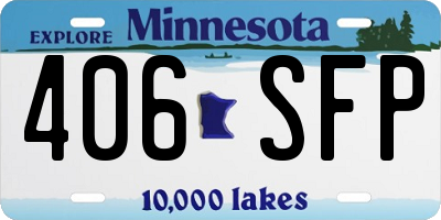 MN license plate 406SFP