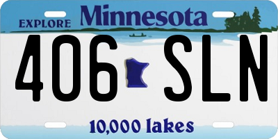 MN license plate 406SLN