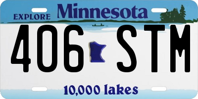 MN license plate 406STM