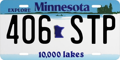 MN license plate 406STP