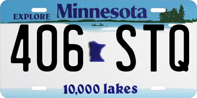 MN license plate 406STQ