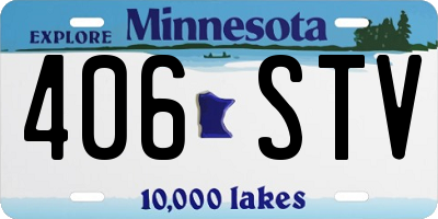 MN license plate 406STV