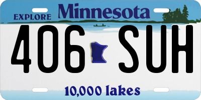 MN license plate 406SUH
