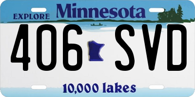 MN license plate 406SVD