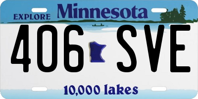 MN license plate 406SVE