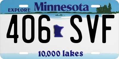 MN license plate 406SVF