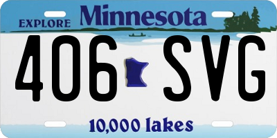 MN license plate 406SVG
