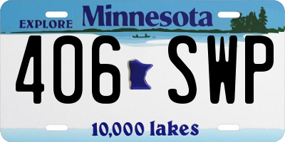 MN license plate 406SWP