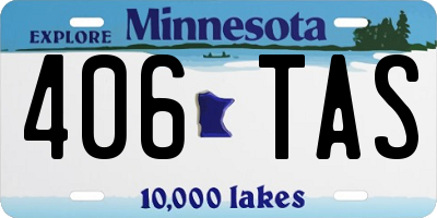 MN license plate 406TAS