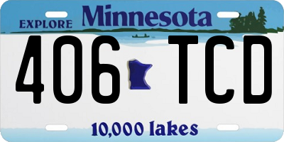 MN license plate 406TCD