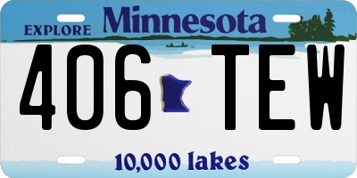MN license plate 406TEW