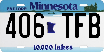 MN license plate 406TFB