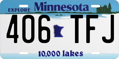MN license plate 406TFJ