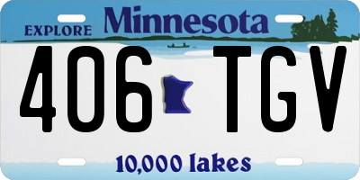 MN license plate 406TGV