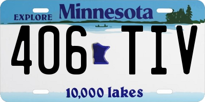 MN license plate 406TIV