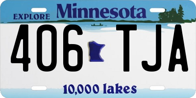 MN license plate 406TJA