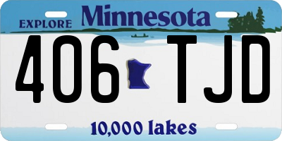 MN license plate 406TJD