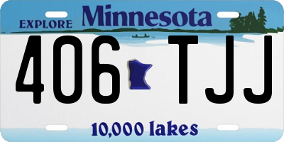 MN license plate 406TJJ