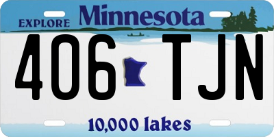 MN license plate 406TJN
