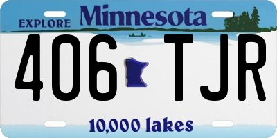 MN license plate 406TJR