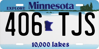 MN license plate 406TJS