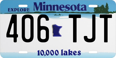 MN license plate 406TJT