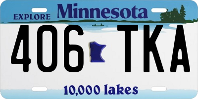 MN license plate 406TKA