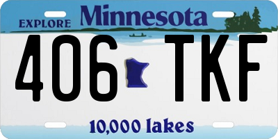 MN license plate 406TKF