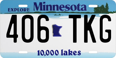 MN license plate 406TKG