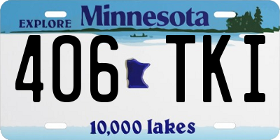 MN license plate 406TKI