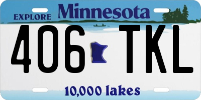 MN license plate 406TKL