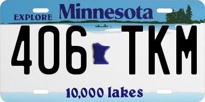 MN license plate 406TKM