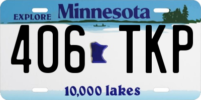 MN license plate 406TKP