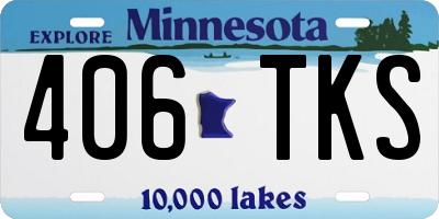MN license plate 406TKS