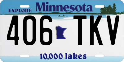 MN license plate 406TKV