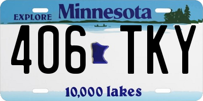 MN license plate 406TKY